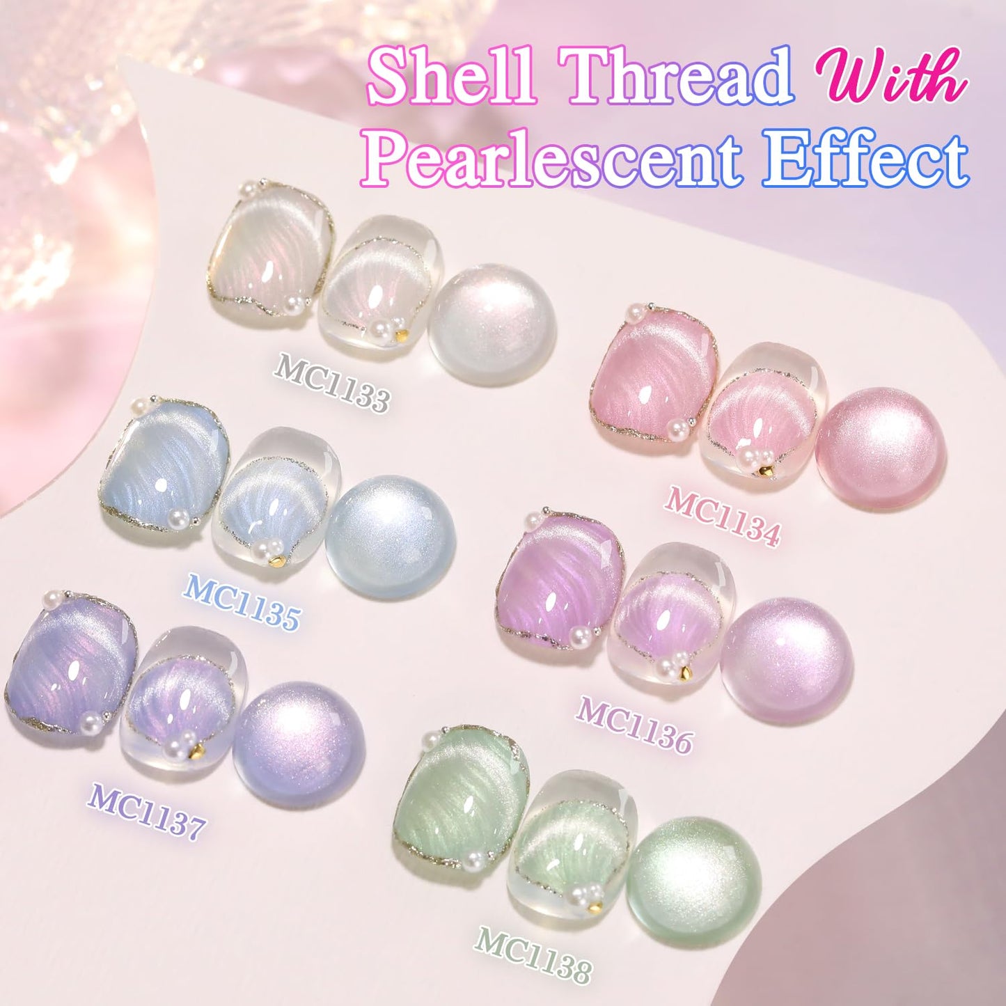 Double Rhythm 15ML Ice Glass Cat Eye Gel Polish with Magnet Holographic Glitter Shimmer Translucent Sheer Color Salon Soak Off Magnetic Nail at Home (Blue Purple-MC1137)