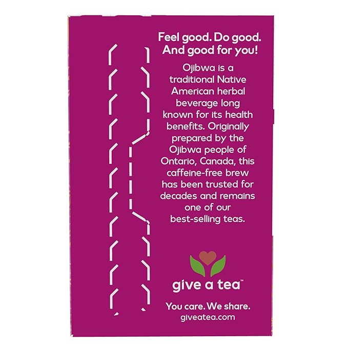 NOW Foods Give a Tea™ Ojibwa Tea, Herbal, Caffeine-Free, 24 bags, traditional North American blend for overall wellness