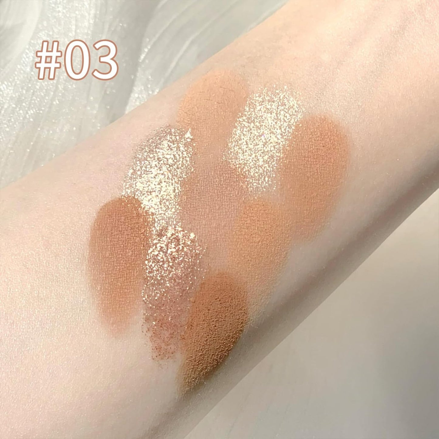 Erinde 9 Colors Eyeshadow Palette, Matte Shimmer Glitter Eye Shadow Makeup Palette, Highly Pigmented Long Lasting Waterproof, Natural Neutral Nude Eyeshadow Makeup Pallet, Milk Latte Color