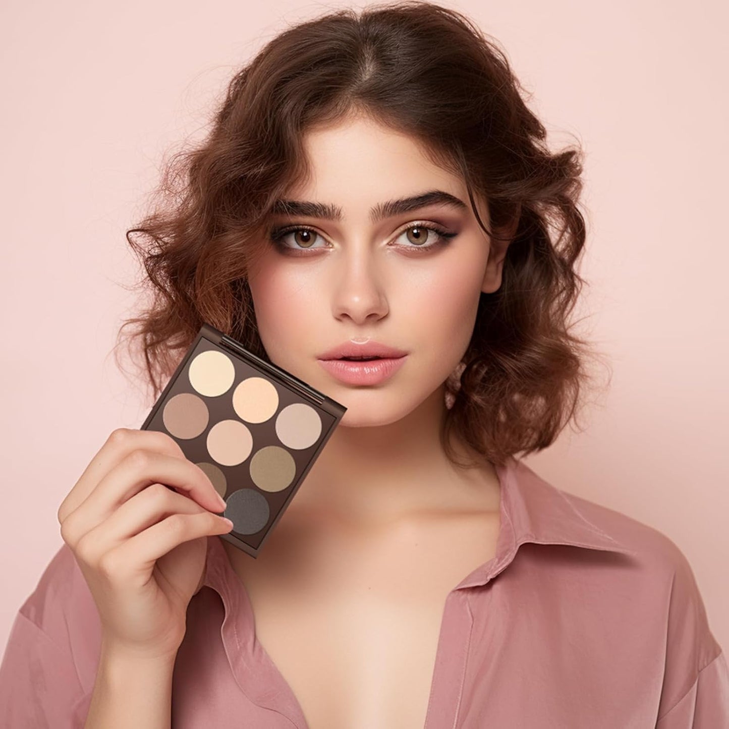 Neutral Eyeshadow palette, Nude eye shadow palette, High-Pigment eyeshadow makeup palette with Mirror, Long-lasting Wear, Vegan, Cruelty-free - 0.5oz (Nude Matte)