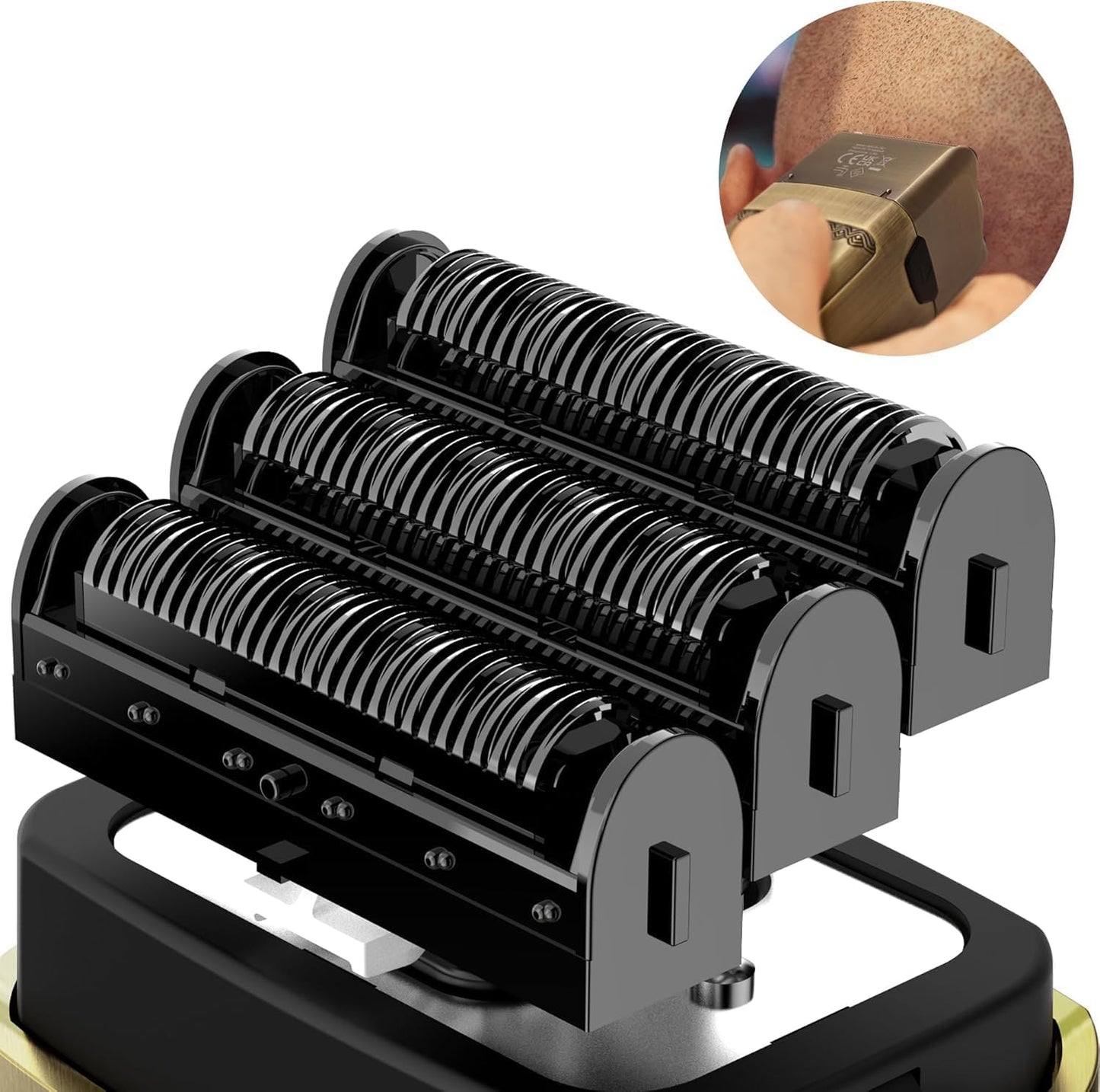 T-Blade Hair Trimmers & Electric Shavers for Men Foil Shaver Beard Trimmer Men's Grooming Kit with Triple Blades Cordless