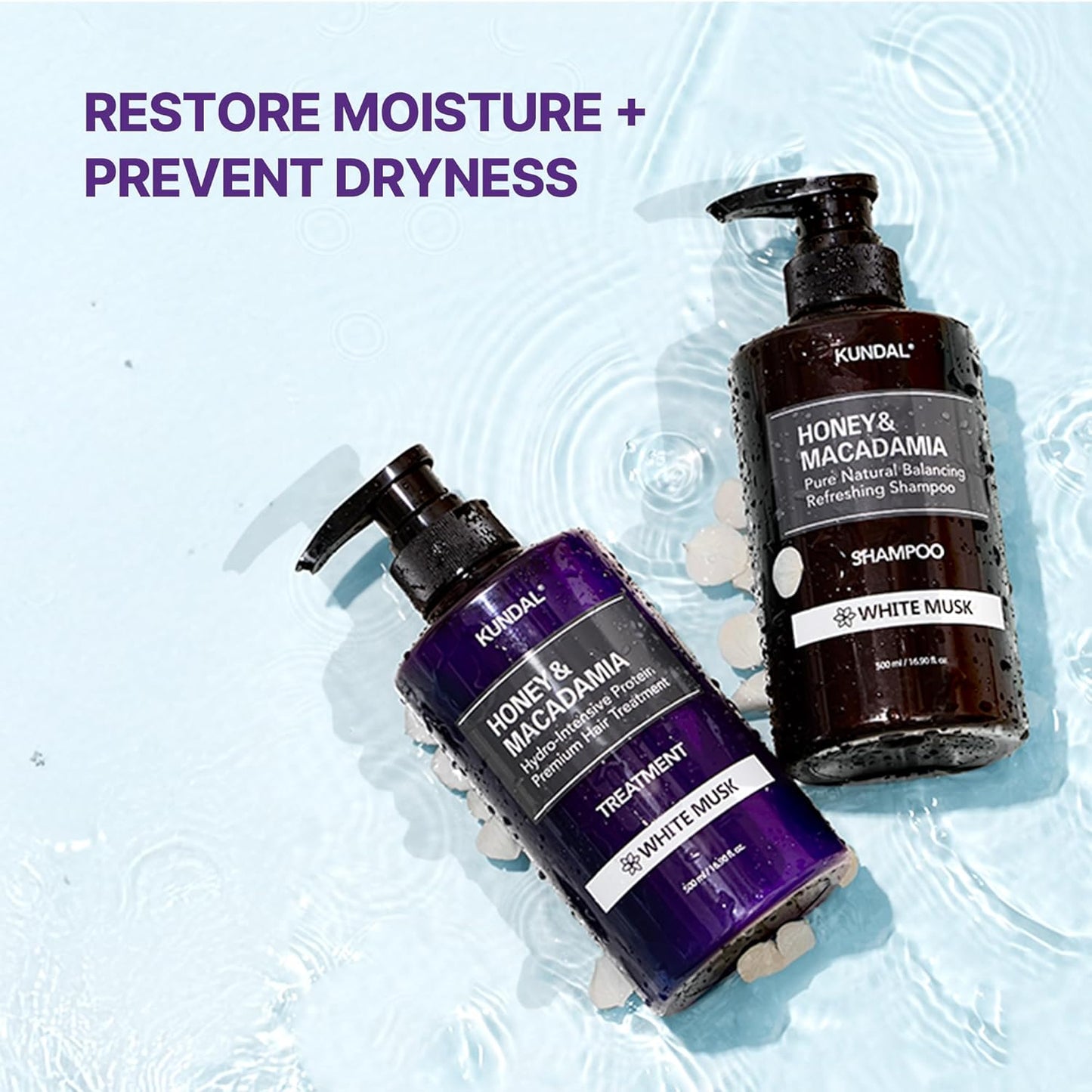 KUNDAL Korean Shampoo and Conditioner Set [Pink Grapefruit] Salon-quality, Long Lasting Scent, Moisturizing, Sulfate-Free, Argan & Macadamia Oil, Korean Hair care, For all hair types, 16.9 fl oz each