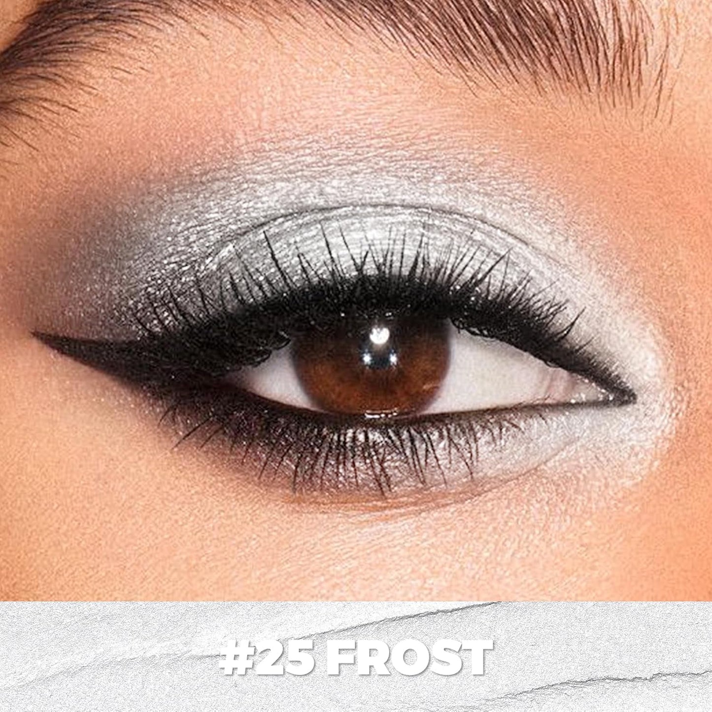 FOCALLURE Shimmer and Matte Cream Eyeshadow Stick,Smooth Brilliant Eye Brightener Pencil for Women,Long Lasting Waterproof Eye Shadow and Liners Makeup,FROST