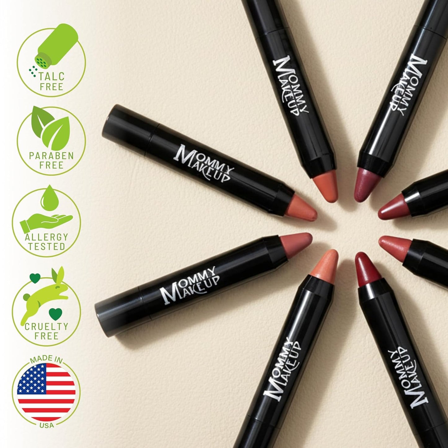 Mommy Makeup Triple Sticks Lipstick, Cream Blush & Teatment All-In-One with Shea & Cocoa Butter - Soft & Creamy Moisturizing Lip Crayon For Lips & Cheeks (Daisy Glow)