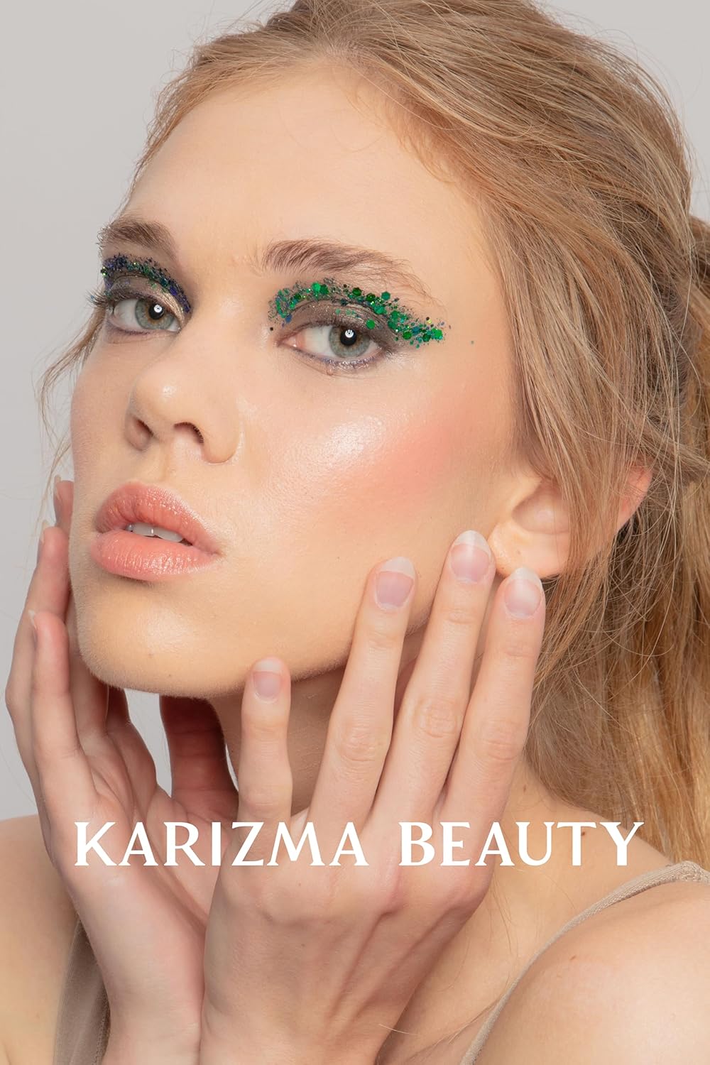 KARIZMA Poison Ivy Body Glitter. 10g Chunky Hair Eye and Body Shimmers for Women. Rave, Festival Accessories, Cosmetic Makeup. Loose Set