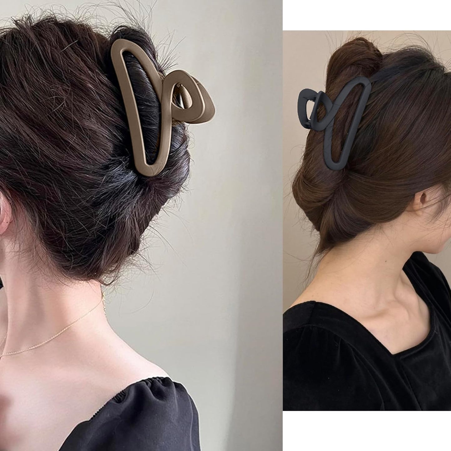 Hair Claw Clips, 4.3 Inch Non-Slip Unbreakable Matte Hair Claws for Women Medium Thick Long Hair, 4 Pack