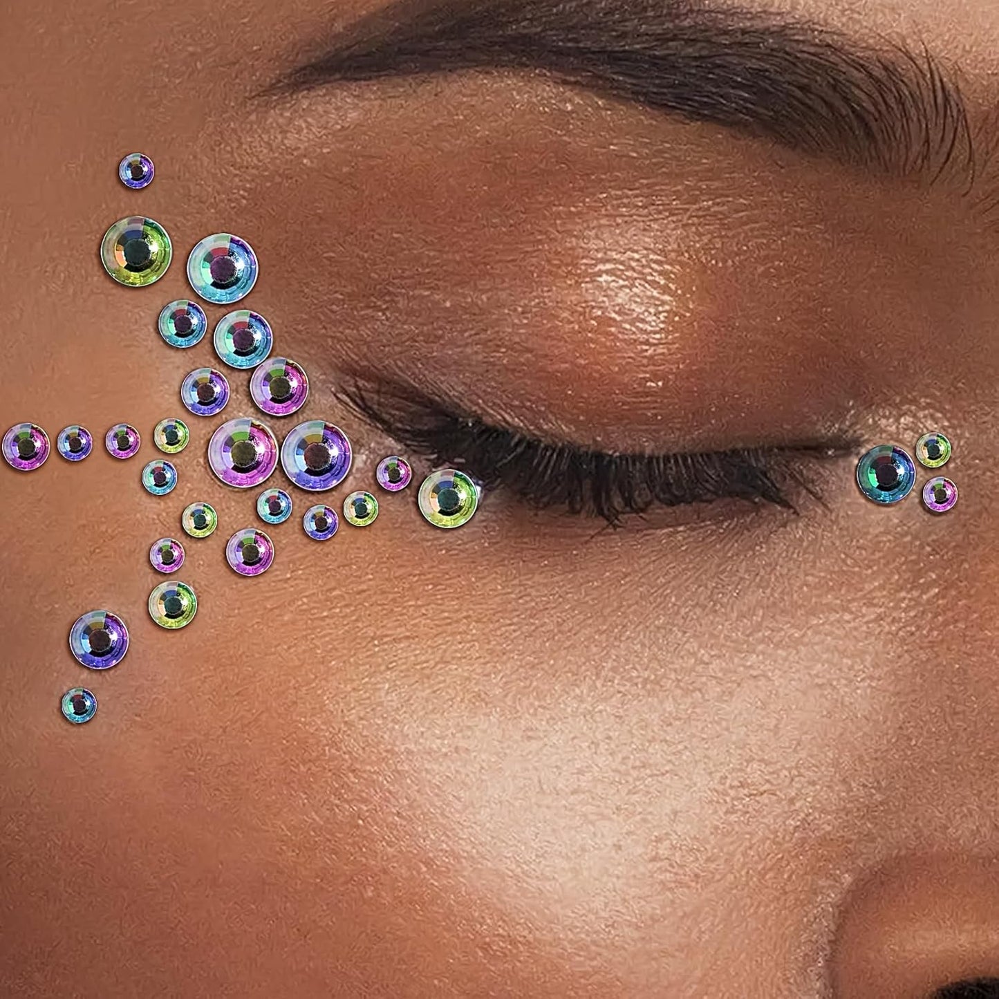 Self Adhesive Face Gems and Pearls for Makeup, Festival Jewels, Hair Gems, Rhinestone Stickers for Face, Eye, Makeup, Nail, Body, Crafts 3/4/5/6 mm 975Pcs (04.gem_whiteab)