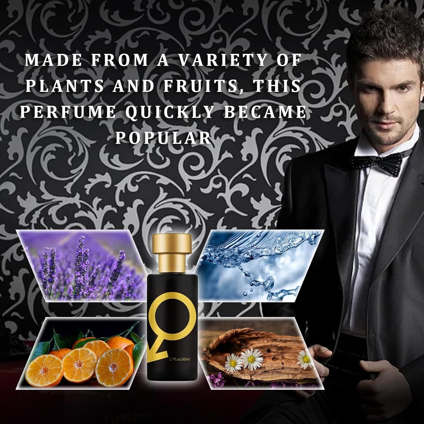 Pheromone Cologne For Men,Mens Pheromone Cologne Spray,Perfume For Men,Fresh, Romantic,Wood,Magnetic Long Lasting Fragrances,Irresistible Perfume,Attract Women (1.7 Fl.Oz)