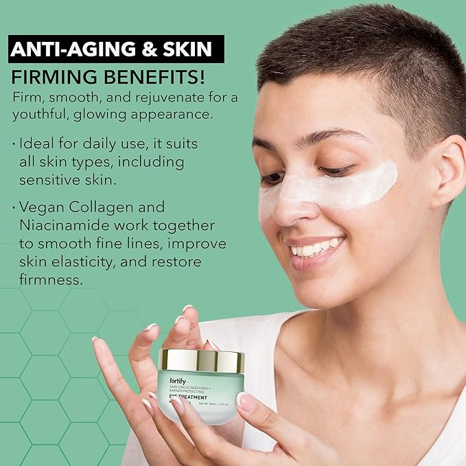 Fortify 9-in-1 Eye Treatment for Dark Circle & Barrier Protection - Dermatologist Tested - Anti-Aging Korean Skincare - 30ml / 1.0 Fl.Oz