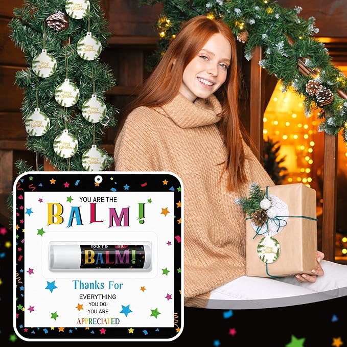 5 Pack Employee Teacher Appreciation Gifts Lip Balms Bulk Staff Team Thank You Gifts for Women Men Employee Coworkers Staff Teachers Volunteers Bulk Club Present You're the Balm