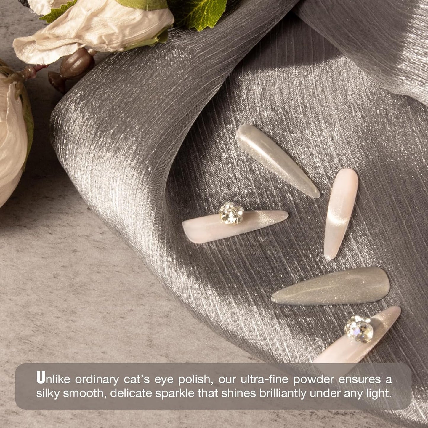 Cat Eye Gel Nail Polish with Magnet Stick, 15ml Magnetic Gel, Create Stunning Cat Eye Effects for DIY Manicures, Long-Lasting, Salon-Quality Finish, Moonlit Hold