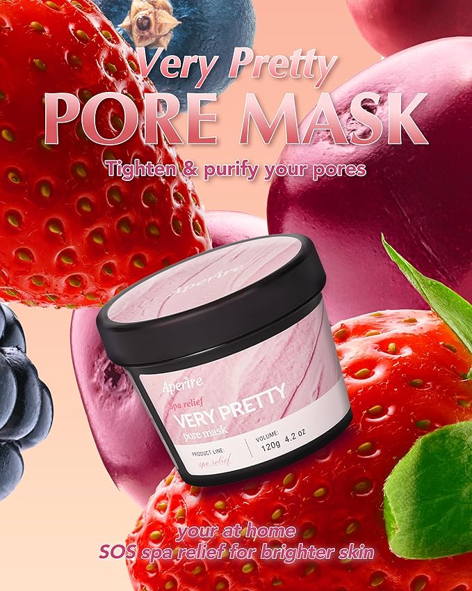 Aperire Pore Clay Mask Very Pretty Calamine Deep Clean, Sensitive Skin Oily Acne 4.2 oz