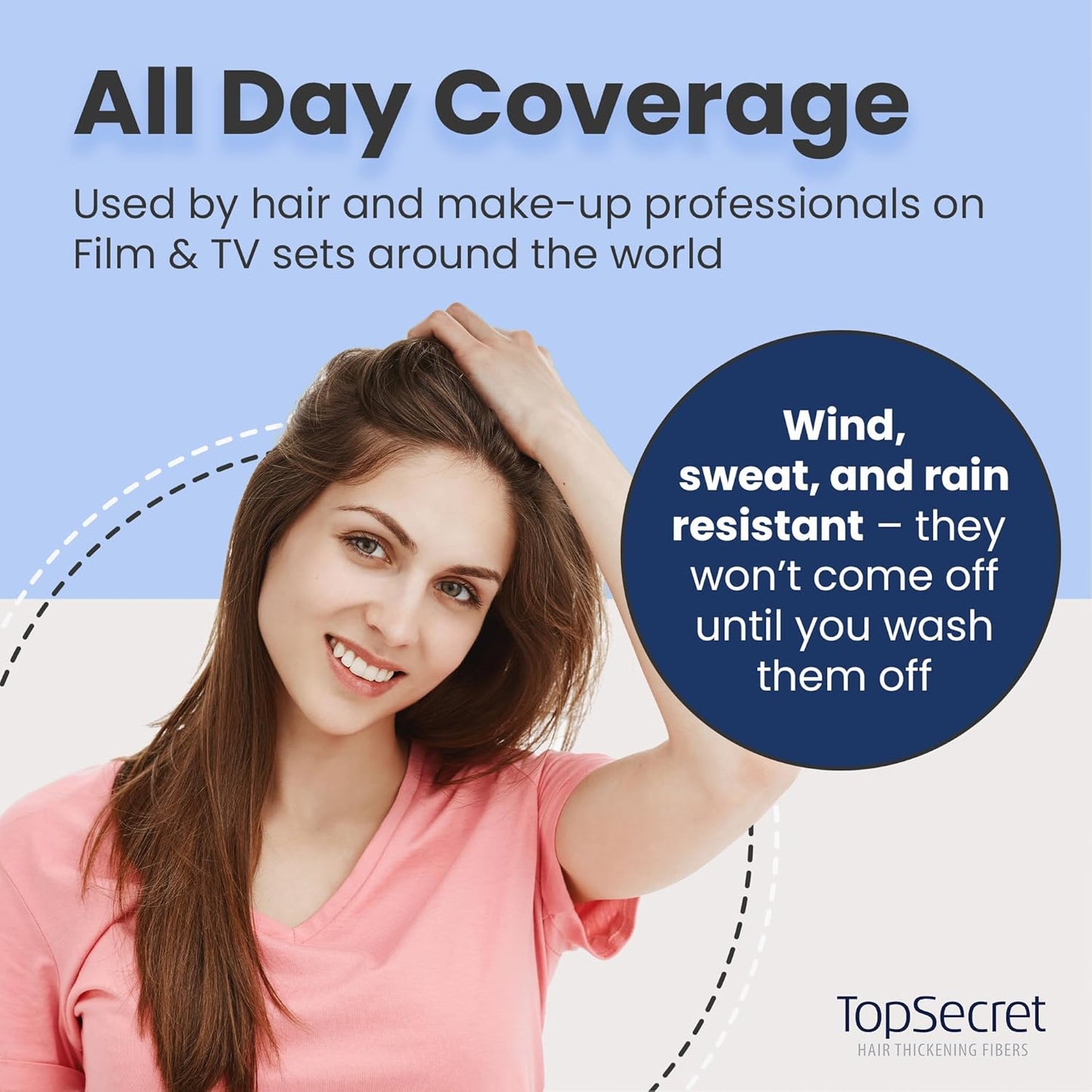 Top Secret Hair Thickening Building Fibers Applicator Included - Undetectable & Natural Hair Filler - for Men & Women - Instantly Fill In Fine Thinning Hair - Weather & Sweat Resistant (Black, Large)