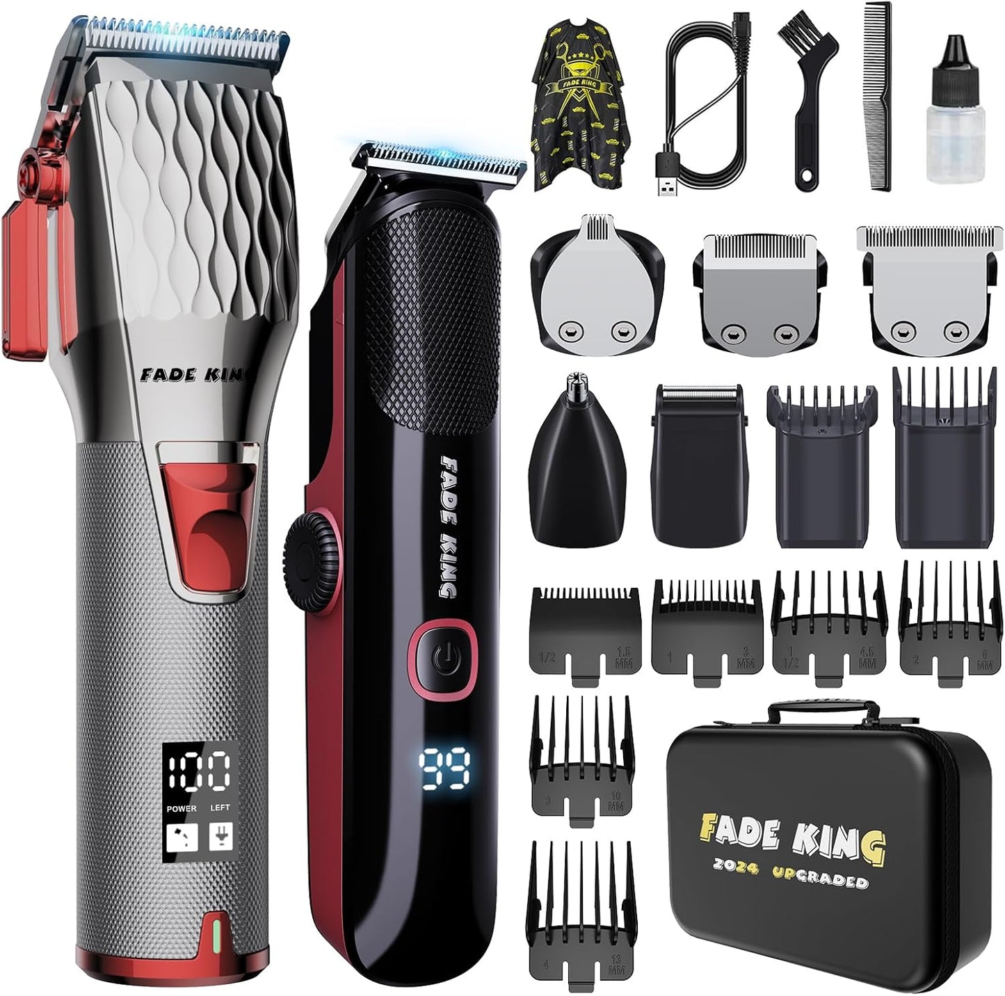 FADEKING® Professional Hair Clippers for Men + 5-in-1 Beard Trimmer