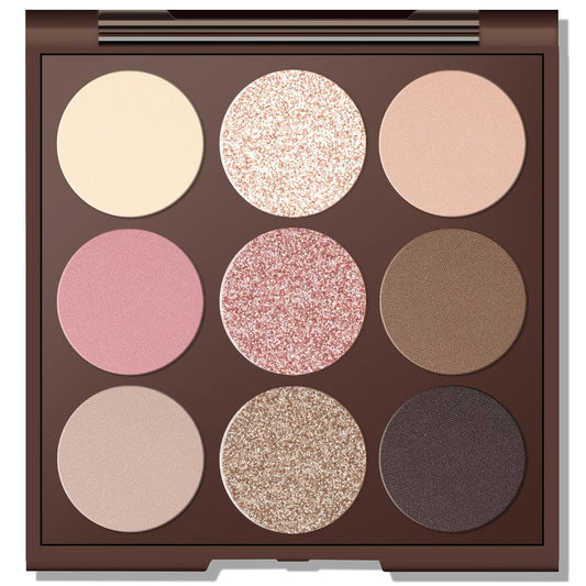 Neutral Eyeshadow palette, Nude eye shadow palette, High-Pigment eyeshadow makeup palette with Mirror, Long-lasting Wear, Vegan, Cruelty-free - 0.5oz