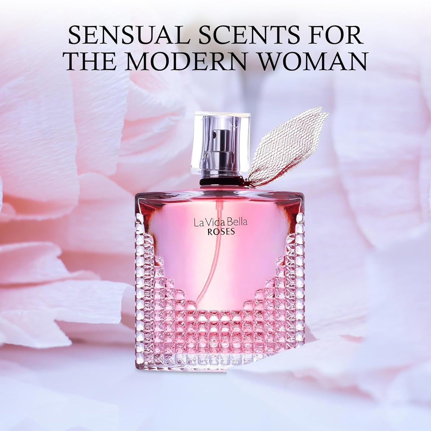 La Vida Bella RosePerfume for Women Long Lasting Fragrance Eau de Parfum Floral & Sweet Women's Perfume Daily Used 3.4 Fluid Ounce