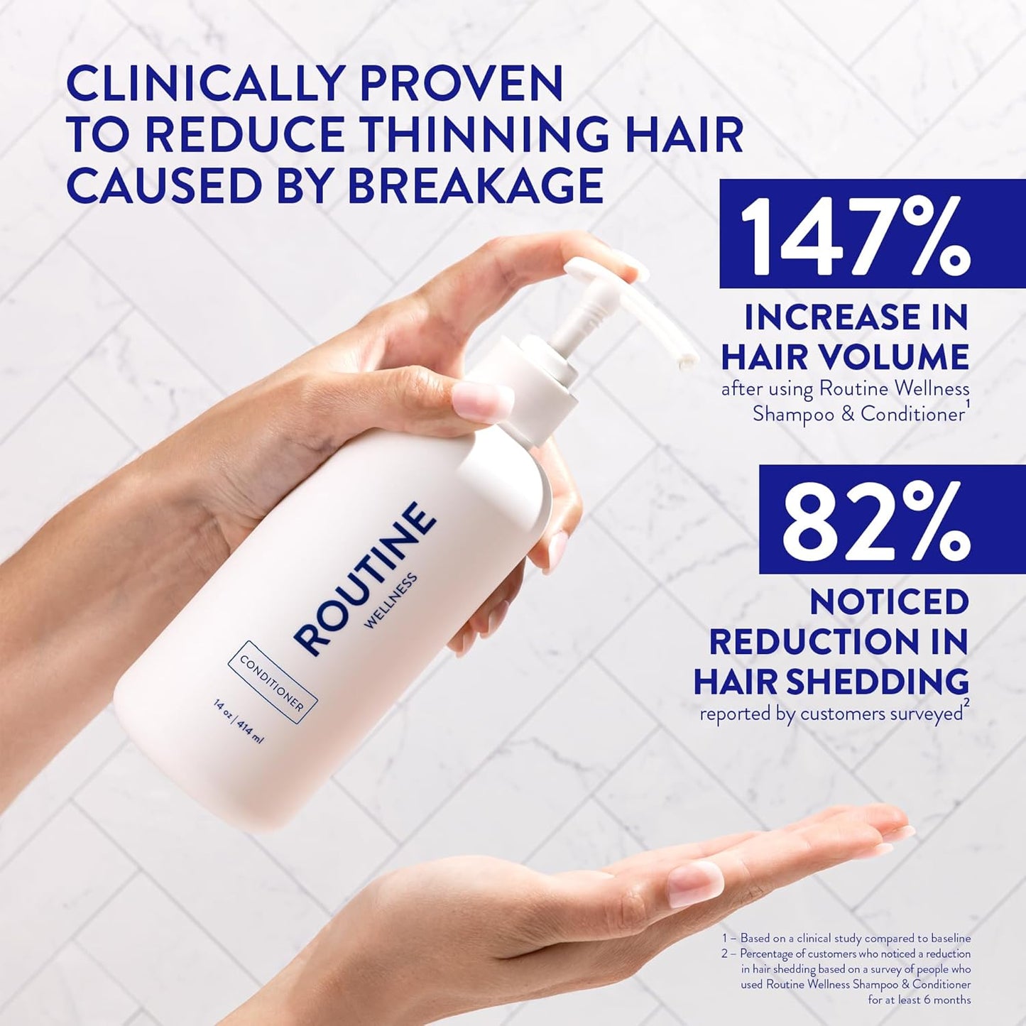 Routine Wellness Anti-Thinning Deep Conditioner for Thinning Hair - DHT Blocker for Hair Loss in Men & Women - Promotes Healthy Hair - Jasmine & Rosewater 14oz