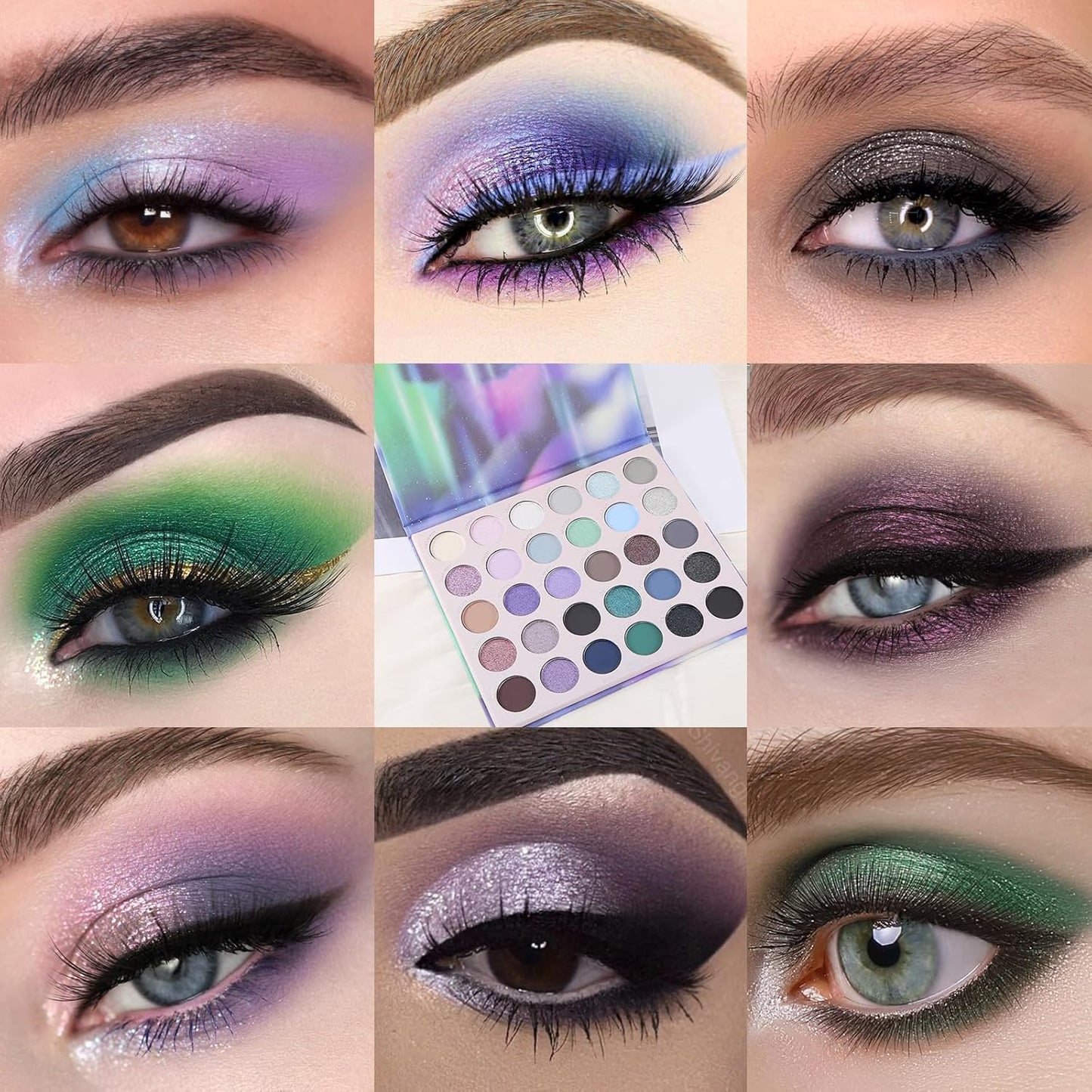 Eyeshadow Palette 30 Pigmented Matte Shimmer Eye Shadow Makeup Palette Glitter Long Lasting Waterproof