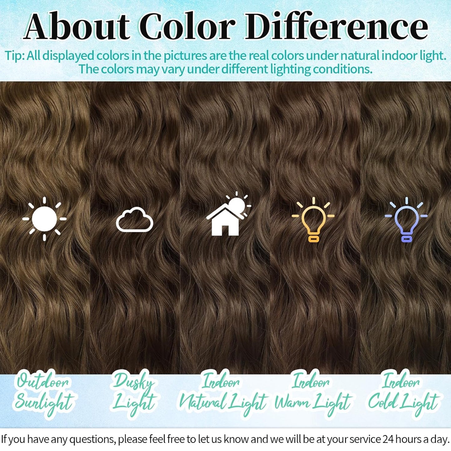 KooKaStyle Clip in Hair Extensions 4PCS Long Wavy Medium Brown Thick Hairpieces for Women Weft Natural Synthetic 20 Inch Daily Use