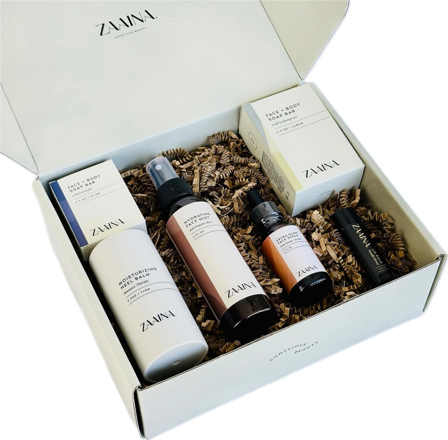 ZAAINA Spa Gift Set for Her - Relaxation Spa Kit for Women, Handmade in USA, Pampering At Home Bath and Body Self Care Spa Package, Luxury Spa Birthday Gifts for Women, Spa Gift Basket for Mom