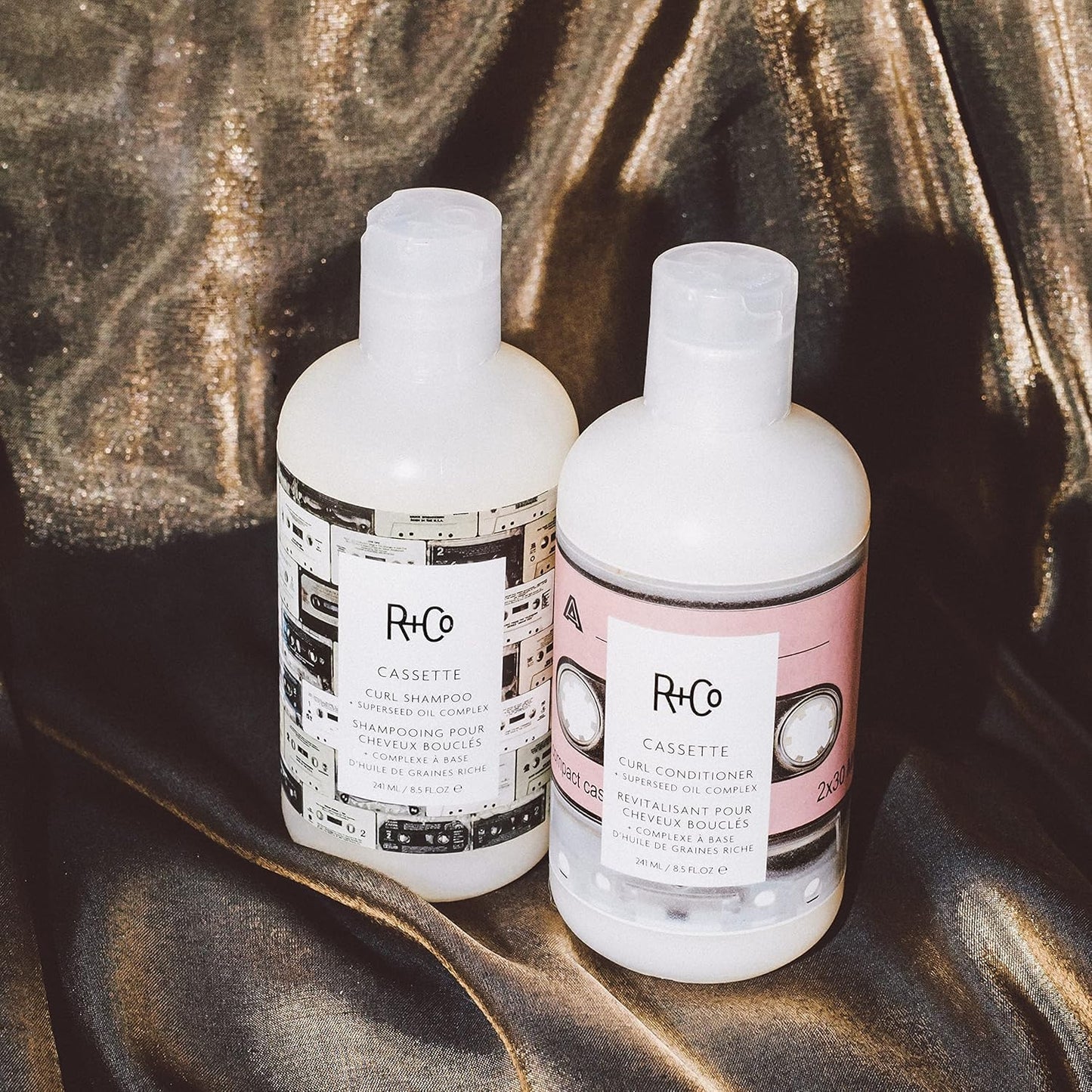 R+Co Cassette Curl Shampoo & Conditioner Set + Superseed Oil Complex | Defines Curls, Tames Frizz & Adds Shine | Vegan + Cruelty-Free | 8.5oz (Pack of 2)