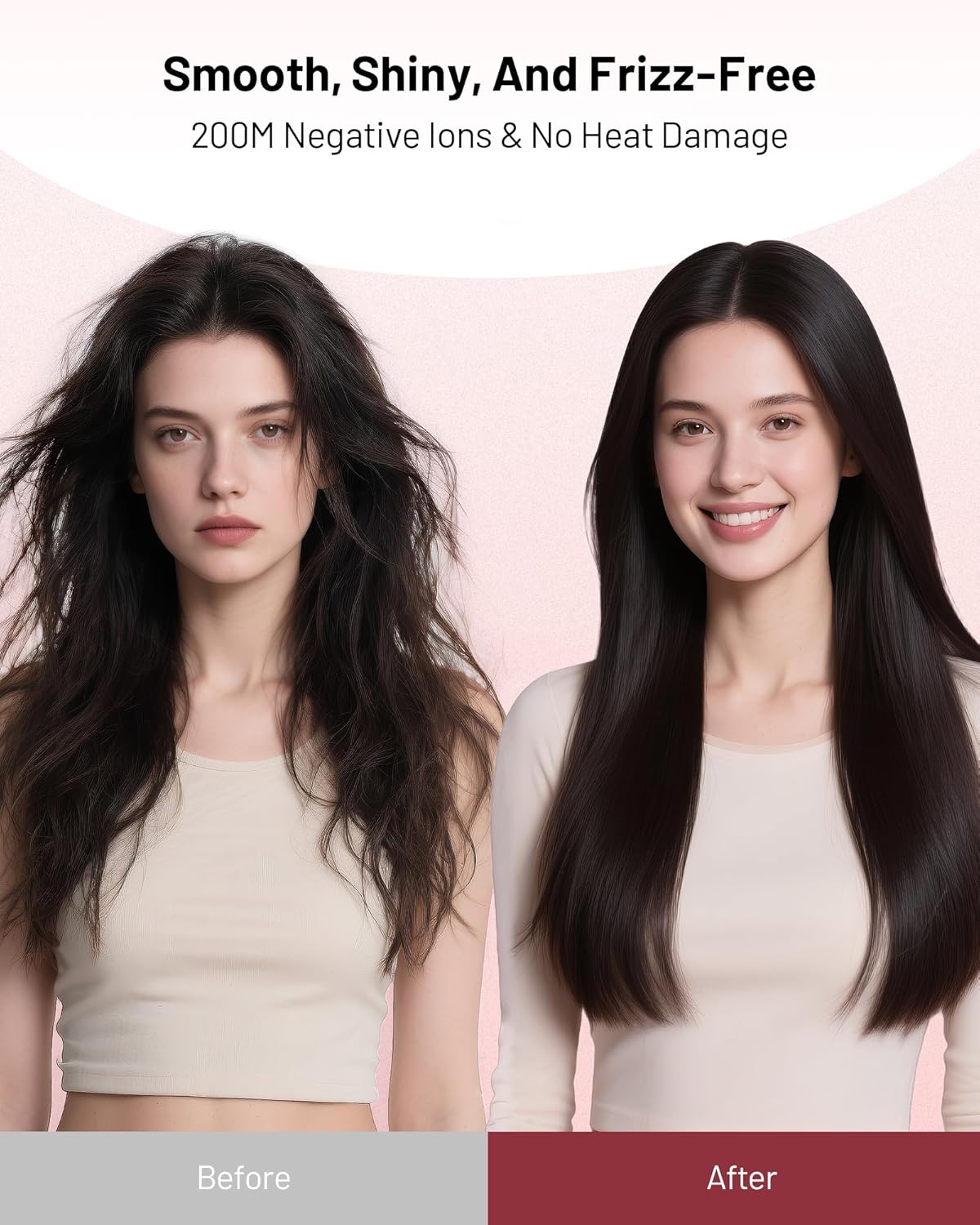 Dual Voltage Ionic Hair Dryer with Diffuser - 1875W High-Speed Blow Dryer for Women, Fast Drying, No Heat Damage, Low Noise, Lightweight, European Travel 110V-120V/220V-240V, Gifts for Women