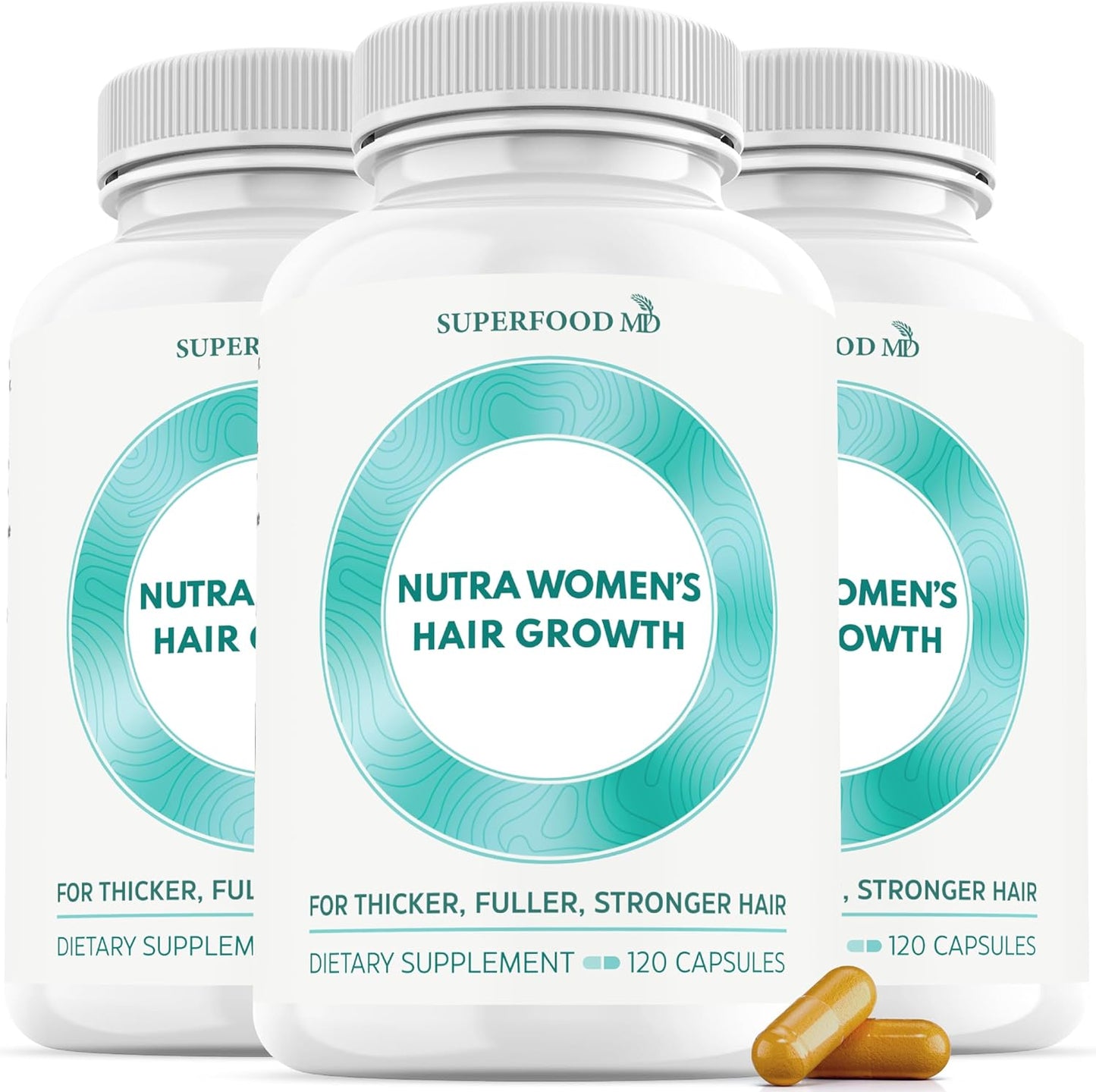Women's Balance Hair Growth Supplements, Ages 45 and Up, Customer Proven for Visibly Thicker Hair and Scalp Coverage, Soy-Free, Made with 26 Ingredients Including Beta Carotenes - 3 Month Supply