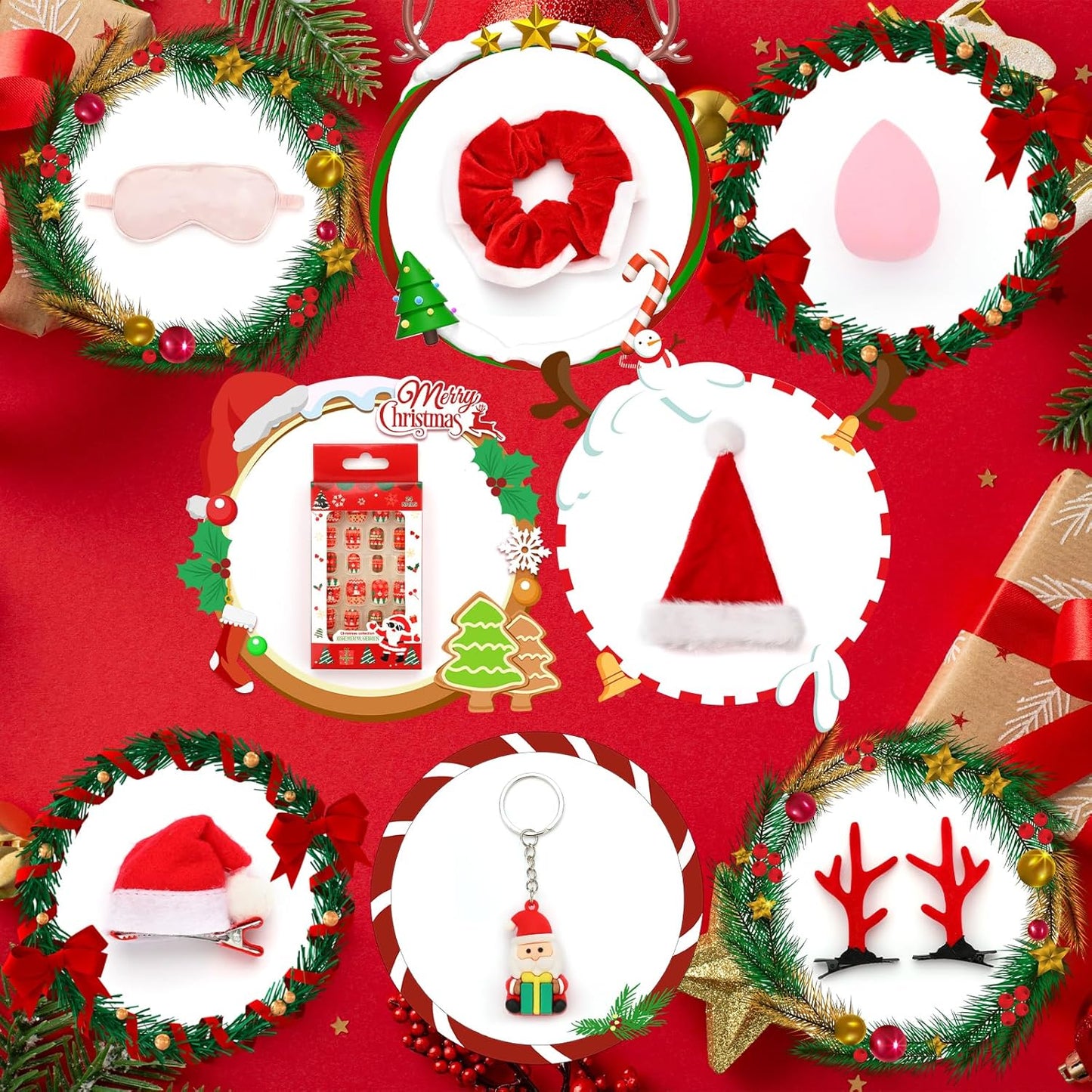 Christmas Advent Calendar 2025 For Adult Women, Christmas 24 Pieces Beauty Fashion and Jewelry Bath Sets Countdown Gifts, Christmas Surprise Gift Baskets for Women, Mom, Wife, Sister, Colleague, Adult