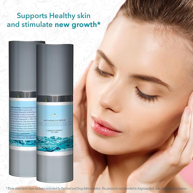 Pro Hydrossential 2x Serum - Anti Aging Eye Serum - Help Improve Dark Circles, Puffy Eyes, Wrinkles, & Eye Bags - Exfoliating Vitamin C Serum with Lactic Acid - Aid Collagen Production & Soothe Skin