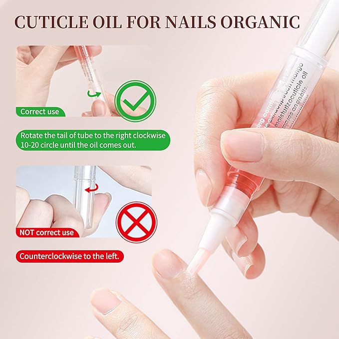 6Pcs Nail Cuticle Oils Nutrition Oil Pen and Chrome Nail Powder for Beautiful Mirror Effect Chrome Powder