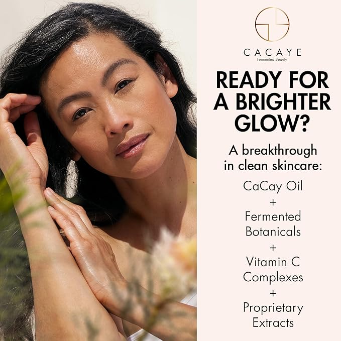 CACAYE Vitamin C Oil for Face, 1 ounce - Gentle, Brightening Facial Oils - Firming, Hydrating, Smoothing - Anti Aging Facial Oil Moisturizer for Wrinkles, Fine Lines, and All Skin Types