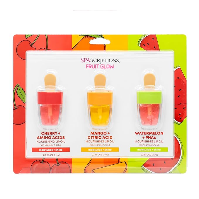 Assorted Lip Oils - Cherry, Mango, Watermelon