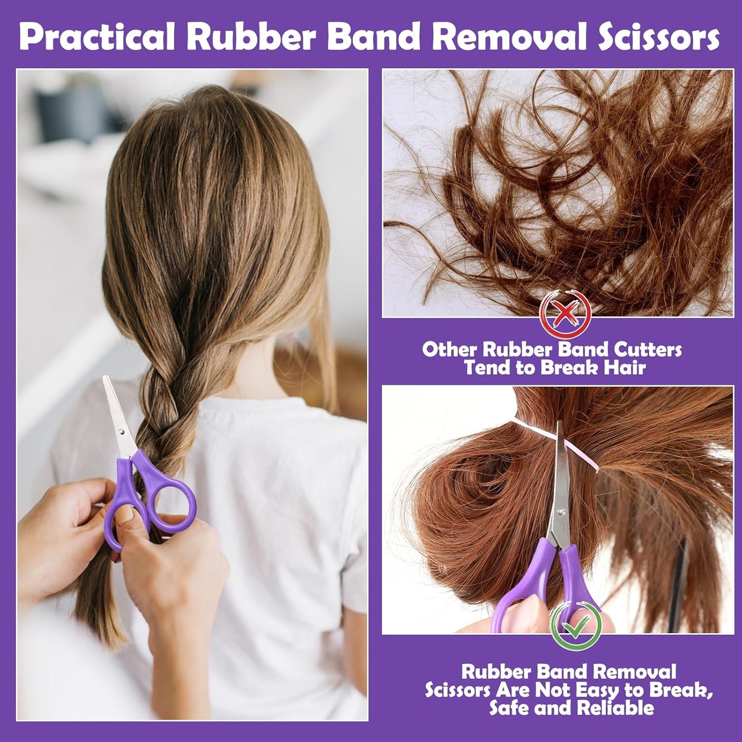 Hair Accessories for Girls, 1784 Pcs Elastic Ties Set 24 Color Rubber Bands With Organizer Box Cotton Baby Ties Styling Tool Set Clips Elastic Cutter Scissor