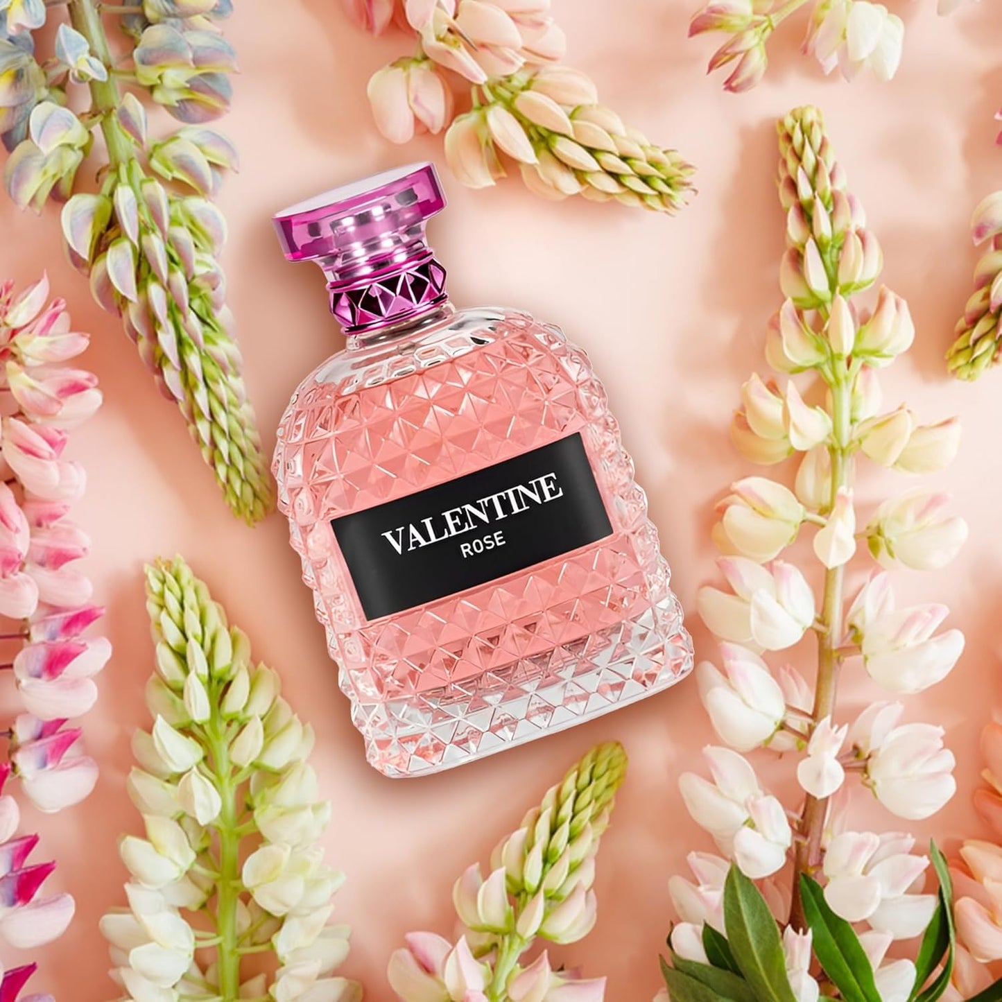 2PCS Valentine Rose Eau de Parfum for Women - 100ml Floral & Fruity Perfume with Lavender, Coconut, Vanilla & Pear, Long-Lasting Feminine Fragrance