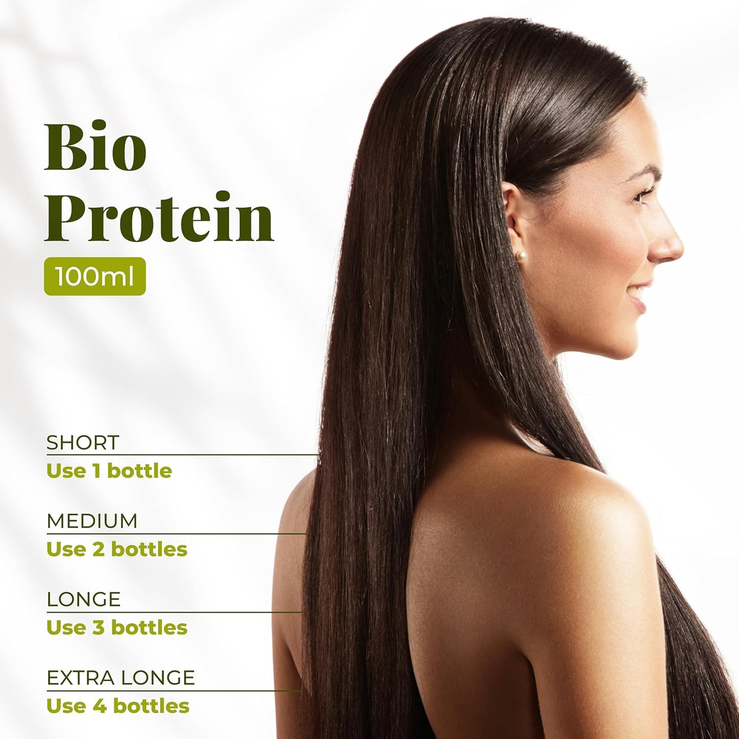 Bio Protein Organic Brazilian Keratin Treatment - Formaldehyde-Free Hair Straightening, Keratina Brasileña, 100ml/3.38oz