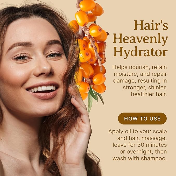 Bella Terra Oils - Sea Buckthorn Oil 8 oz - The Ultimate Elixir from Nature's Bounty, Rich in Flavonoids & Essential Fatty Acids, Gilded Luxe for Your Face