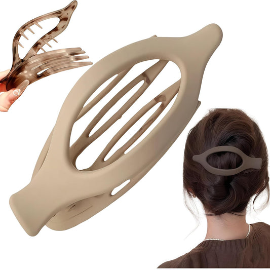 Flat Hair Clips for Women - 2026 New Flat Claw Clips for Women Duckbill Hair Clips for Thick or Thin Hair, No-Slip Grip Hair Styling Accessories for Daily Use Women & Girls (Khaki)