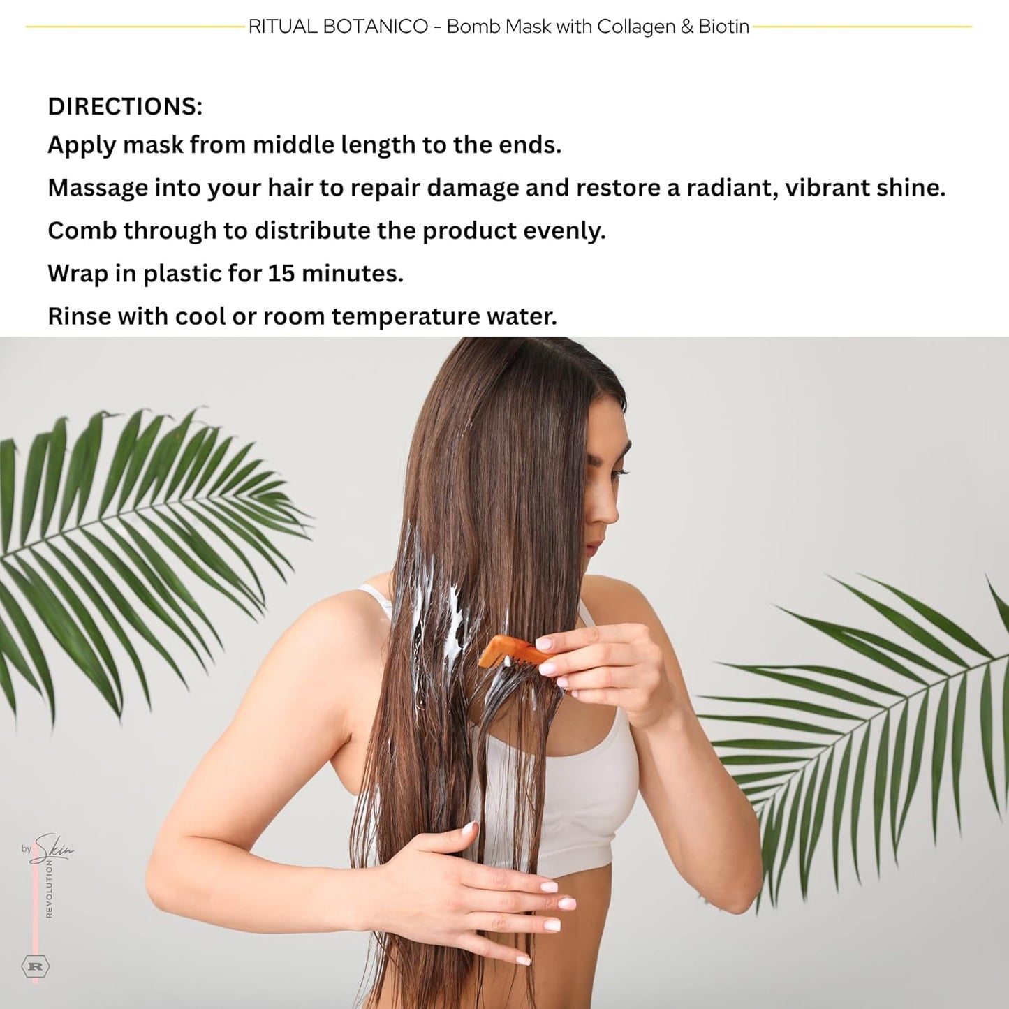 Aftercare for Ritual Botánico Keratina Orgánica | Treatment to Straighten, Repair and Relax Hair | Natural, Organic & Vegan | Product of Colombia | Mascarilla Bomba, 400 ml/13.52 Fl Oz (2 Count)