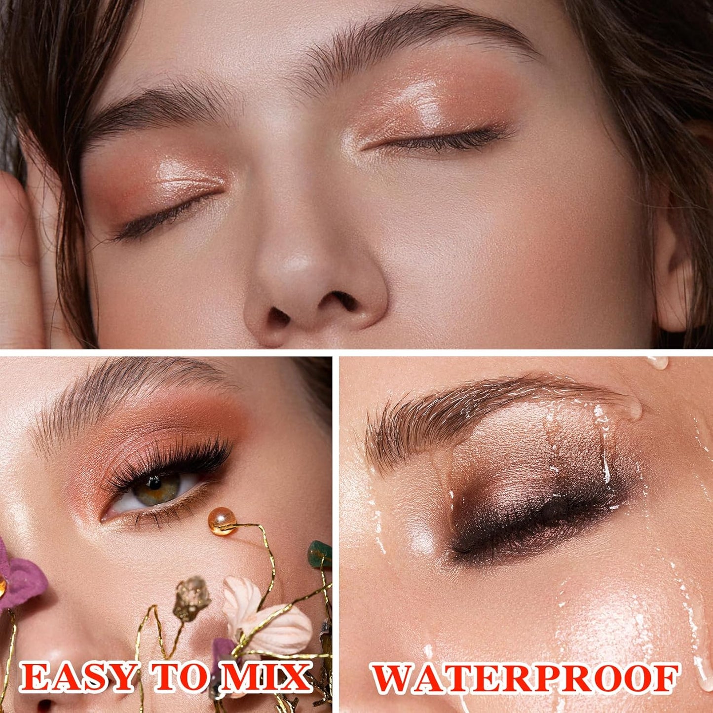 10 Colors Makeup Naked Eyeshadow Palette,Nude Matte Shimmer Eyeshadow Palette,Natural Glitter Pigment Eye Shadow Pallete Set Long Lasting & Waterproof Smokey Eye Professional Beauty Makeup Kit #2