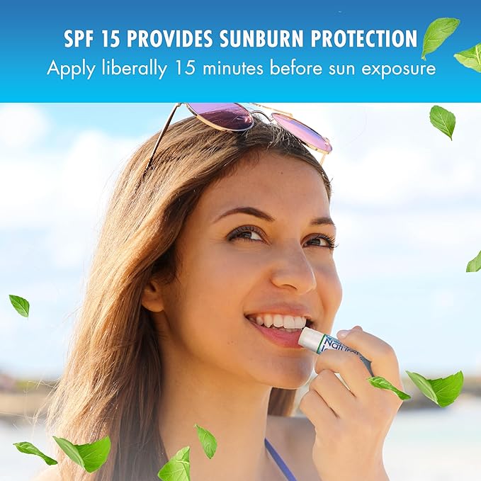 Mentholatum Natural Ice Lip Balm Original SPF 15 1 Each ( Packs of 48), 0.16 Ounce (Pack of 48)