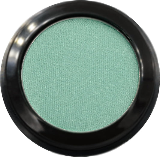 Aloe Matte Turquoise Teal Green Soft Pressed Powder Single Vegan Eyeshadow; Talc, Paraben & Cruelty Free