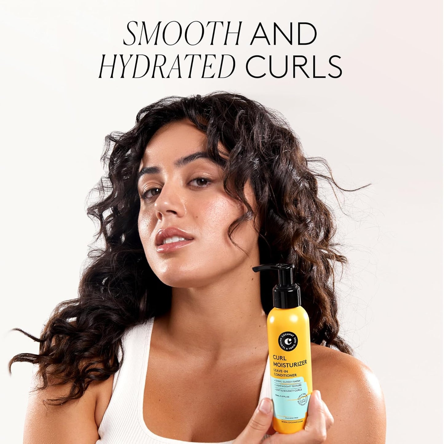 COCUNAT - Curl Moisturizer Leave-In - Curly Method Step 1 Styling Cream - Detangles, Hydrates & Preps Curls - Defines & Controls Frizz - Shiny, Smooth, Flexible Curl Finish - 150 ml