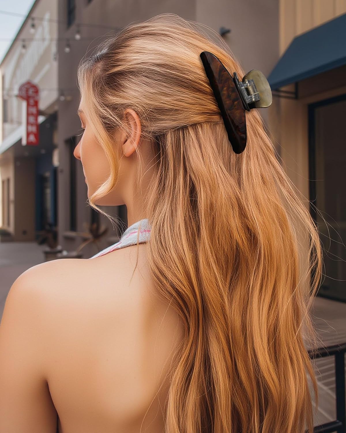 Molans 3PCS Hair Claw Clips Acrylic Clamps for women - Non-slip Strong Hold Barrettes for Thin Thick Hair, Medium hair clips Accessories