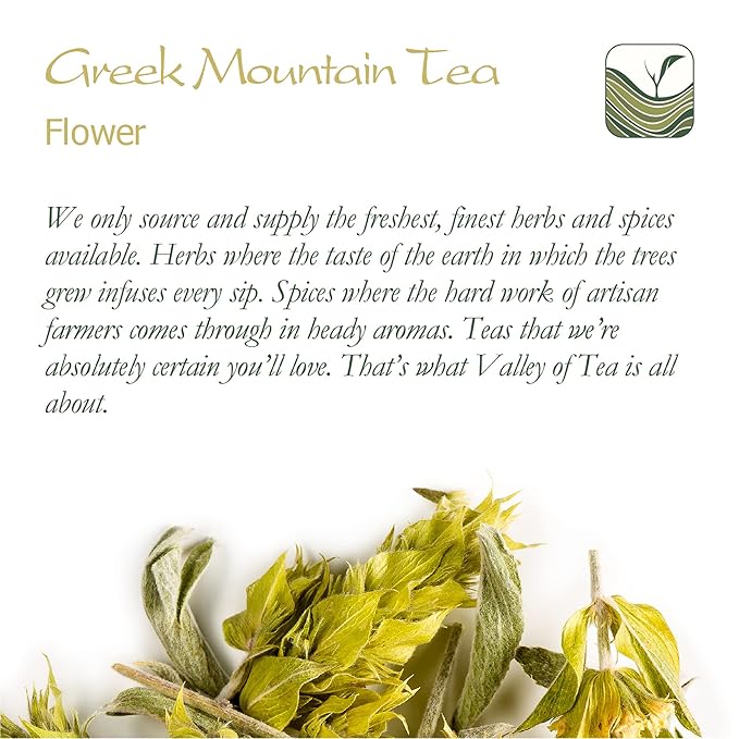Greek Mountain Tea Organic Handpicked - Ironwort Herbal Tea Mt Olympus Greece - Sideritis Scardica Shepherd's Greek Teas Mountain Tea From Greece - Greek Teas Mountain Greek Tea Organic Greek Tea