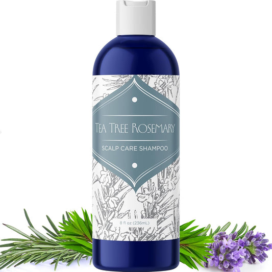 Purifying Rosemary Shampoo - Lavender Rosemary and Tea Tree - Sulfate & Paraben Free Clarifying Shampoo for Thinning Hair and Scalp Care