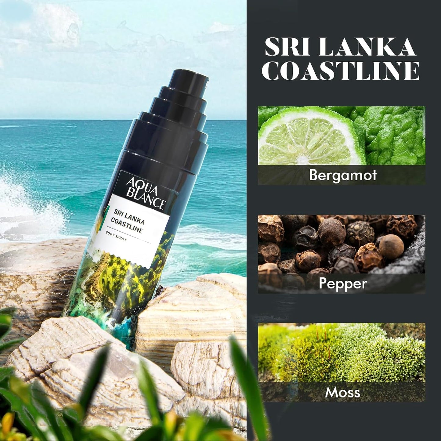 Body Spray for Men, Mens Body Refreshing Spray, Long Lasting, Pack of 3, Each 3.4 Fl Oz, Total 10.2 Fl Oz, Notes of Bergamot, Patchouli, Cedar, Leather