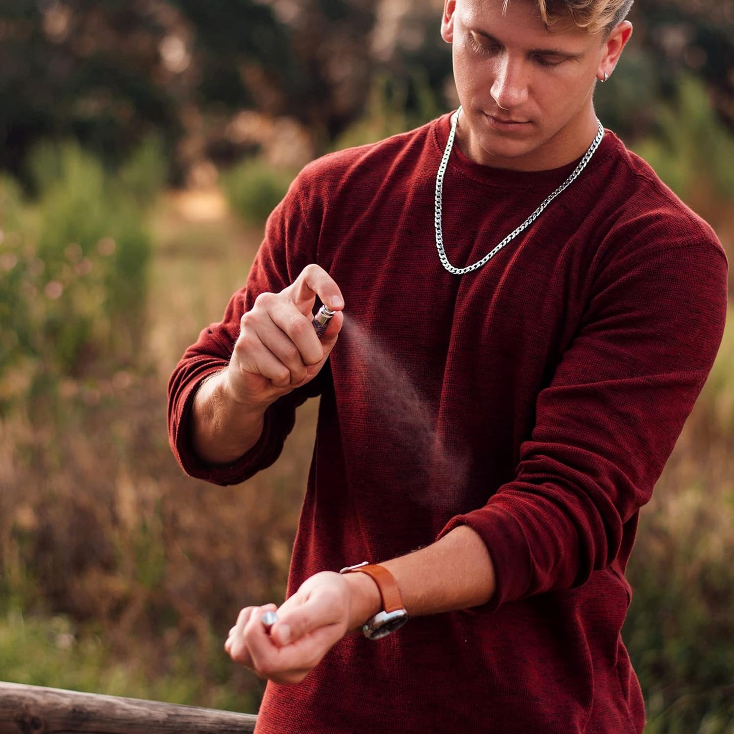 Eye of Love Romantic Pheromone Cologne for Men - Sandalwood Mint Perfume with Lemongrass & Vanilla - Long Lasting Plant-Based Fragrances for Date Nights - 10ml/0.34fl oz Men's Parfum