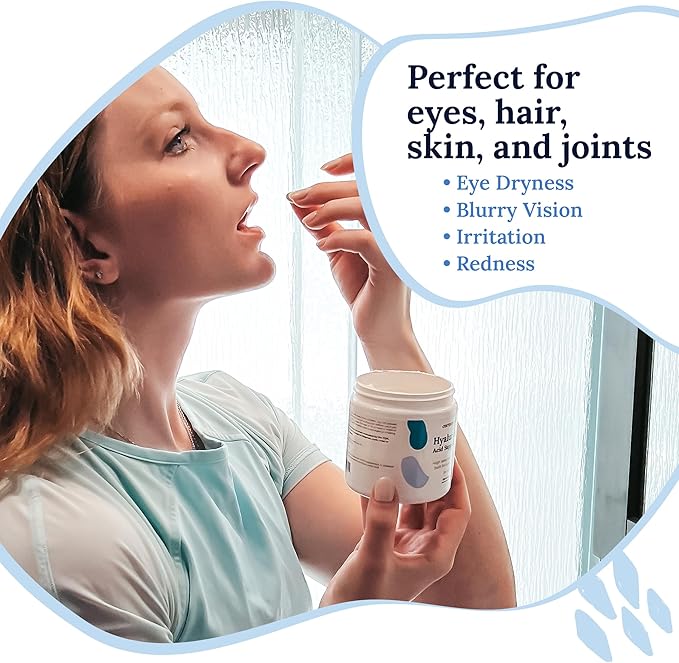 High Absorption Hyaluronic Acid | Hyaluronic Acid Supplements | Hydration Tablets | Anti Aging Supplement | Eye Vitamins | Eye Supplements | 120 Softgels