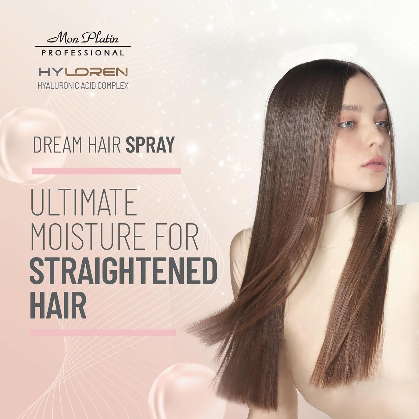 Mon Platin Professional Mon Platin Dream Hair Blow Dry Heat Protection Spray for Straightened Hair -Ultimate Hair Control with Anti-Frizz Formula, BLOND MASK Hyaluronic Acid Complex, Gloss Shine