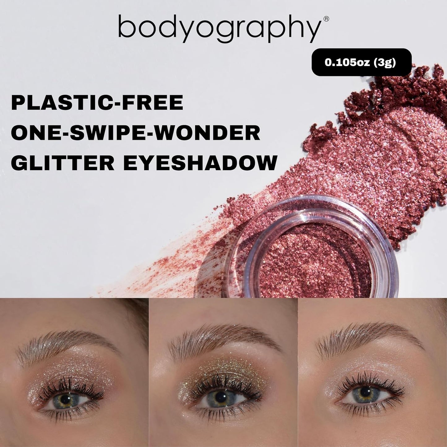 Bodyography Glitter Pigment - Off the Hook Taupe for Women - 0.105 oz Eye Shadow
